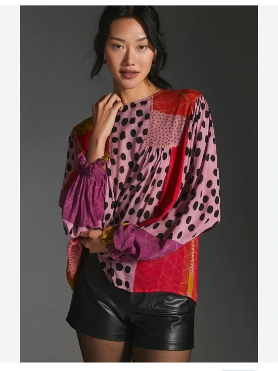 Anthropologie Bl^nk Miranda Peasant Blouse - Picture 9 of 9